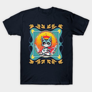 Rock and Roll Cat playing guitar T-Shirt